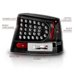 Anzo USA - Anzo USA Black LED Clear Lens Taillight Set for Dodge Charger 321014 - Image 2