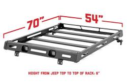 Rough Country Hard Top Roof Rack Black for Jeep Wrangler JK 10605