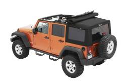 Bestop - Bestop 54724-17 Supertop Ultra Black Twill Soft Top for 07-18 Wrangler JK 4DR - Image 2
