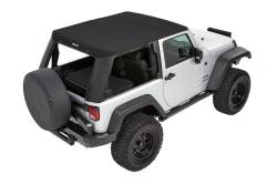 Bestop - Bestop 54862-17 Trektop Pro Black Twill Soft Top for 07-18 Jeep Wrangler JK 2DR - Image 4