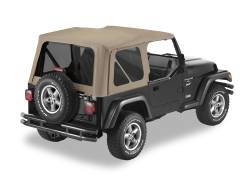 Bestop 51180-33 Replace-A-Top for OEM Hardware Dark Tan for 97-02 Jeep Wrangler