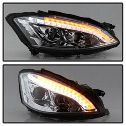 Spyder Auto - Spyder Auto DRL Projector Headlights Chrome/Clear Mercedes S-Class 5083906 - Image 2