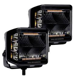 Go Rhino - Go Rhino 750700322FCS Blackout Series Sideline LED Cube Flood Light Kit - Image 3