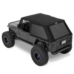 Bestop - Bestop 56821-17 Trektop Slantback Soft Top Black Twill for 04-06 Wrangler TJ - Image 1