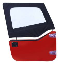 RT Offroad - RT Offroad DS10015 Black Denim Upper Door Skins for YJ Wrangler Pair - Image 1