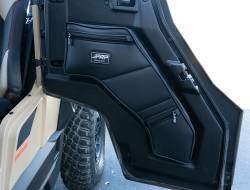 PRP - PRP E117-210 Black Rear Door Bags w/Knee Pad for 16+ Polaris General Pair - Image 2