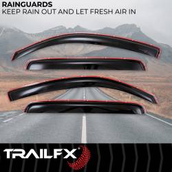 TrailFX - TrailFx 4056IC 4PC Window Vents Low Profile In-Channel Smoke Acrylic - Image 2