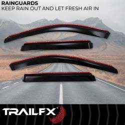 TrailFX - TrailFx 4252IC 4PC Window Vents Low Profile In-Channel Smoke Acrylic - Image 2