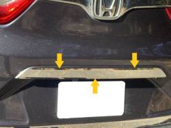 Quality Automotive Accessories - QAA LB17235 1Pc Stainless Steel Rear License Trim for 2017-2022 Honda CR-V - Image 1