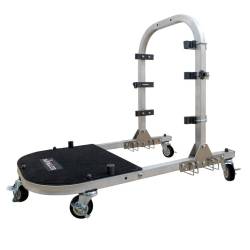 EZ4x4 - EZ4x4 1900 0082 Aluminum 2-Door Storage Cart Silver for Jeep Wrangler/Gladiator - Image 1