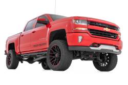 Rough Country Suspension Systems - Rough Country RCC1489CCB 3" Drop Step Nerf Bars Black for Silverado/Sierra Crew - Image 2