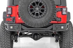 Rough Country Suspension Systems - Rough Country Tubular Black Rear Bumper for Jeep Wrangler JK 10649 - Image 3