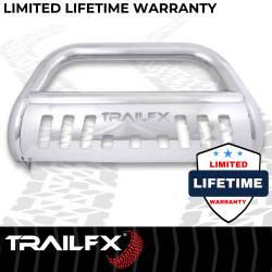 TrailFX - TrailFX B0030S Polished SS 3" Bull Bar w/Skid Plate & Light Mount - Image 2