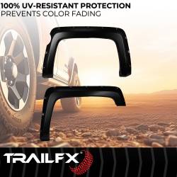 TrailFX - TrailFX TFC3004S Pocket Style Fender Flare Set Black Smooth Paintable Finish - Image 2