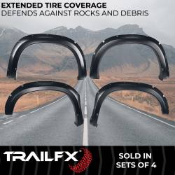 TrailFX - TrailFX TFC3005S Pocket Style Fender Flare Set Black Smooth Paintable Finish - Image 2