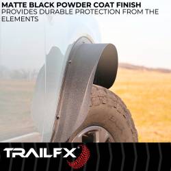 TrailFX - TrailFX BR005T Matte Black Flat Fender Flares 5" Tire Coverage Bolt-On Pair - Image 2