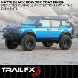 TrailFX - TrailFX BR008T Matte Black Angle Tube Fender Flares 4.75" Tire Coverage Pair - Image 2