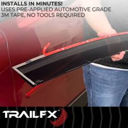 TrailFX - TrailFX 4331H Acrylic Tape-On 4PC Window Visors for 23-26 Honda CR-V - Image 2