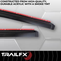 TrailFX - TrailFX 4381IC 4PC Low Profile Smoked Window Vent Visors In-Channel - Image 2