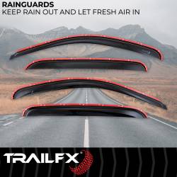 TrailFX - TrailFX 4515IC 4PC Smoke Low Profile In-Channel Window Vents 07-13 GM Crew & SUV - Image 2