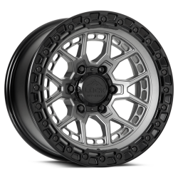 Lock Off-Road - Lock Off-Road COMMANDO-2169MGMBR Commando 20X10 6x5.5 -18mm Matte Grey w/Black - Image 1