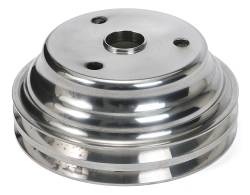 Trans-Dapt Performance - Trans-Dapt 6057 CRANKSHAFT Pulley 2Groove 69-85 Chevy 283-350 LONG w/P Pol. ALUM - Image 1