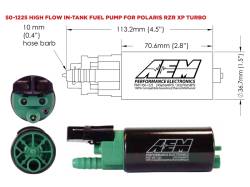 AEM Electronics - AEM Electronics 50-1225 E85 High Flow Fuel Pump for 16-19 Polaris RZR Turbo - Image 7