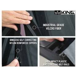 King 4WD - King 4wd 14010235 Soft Top w/Tinted Windows No Doors for 97-06 Wrangler TJ Black - Image 6