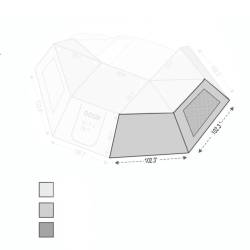 Overland Vehicle Systems - Overland Vehicle Systems 18109910 270 Awning Wall w/Window Nomadic Awning 270 Si - Image 2