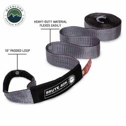 Overland Vehicle Systems - Overland Vehicle Systems 19089916 Tow Strap 4"x20' Gry w/Blk Ends & Storage Bag - Image 2