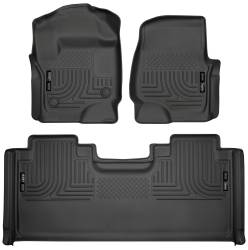 Husky Liner Weatherbeater Front/Rear Floor Liners Black Ford Super Duty 94071