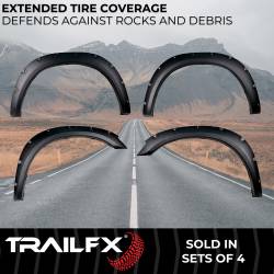TrailFX - TrailFX TFD3004T Pocket Style Fender Flare Set Black Textured Finish - Image 2