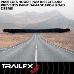 TrailFX - TrailFx 8489H Bug Shield TFX Hood Protectors Wrap-Around Smoke Acrylic - Image 2