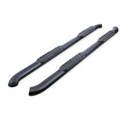 TrailFX - TrailFX A1007B Nerf Bar 4" Oval Side Steps Black Steel Rocker Mount - Image 1