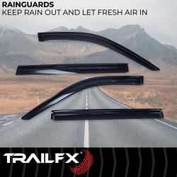 TrailFX - TrailFx 4716H Low Profile for Front/Rear Tape-On Smoke Acrylic 4PC - Image 2