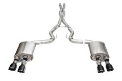 Corsa Performance - Corsa Performance 21265BLK Xtreme Valved Cat-Back Exhaust System for 24 Mustang - Image 1