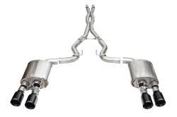 Corsa Performance - Corsa Performance 21266BLK Xtreme Valved Cat-Back Exhaust System 24 Ford Mustang - Image 1