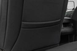 Rough Country Suspension Systems - Rough Country Fr/Rr Seat Covers-Black, 14-25 Silverado/Sierra HD Crew; 91070 - Image 4