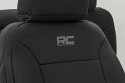 Rough Country Suspension Systems - Rough Country Fr/Rr Seat Covers-Black, 14-25 Silverado/Sierra HD Crew; 91070 - Image 6