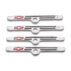 Proform - Proform 141-903 Valve Cover Hold-Down Clamp Bow Tie Emblem Chrome w/Red Logo - Image 1