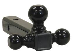 Buyers Tri-Ball Hitch-Solid Shank w/Black Towing Balls 1802200