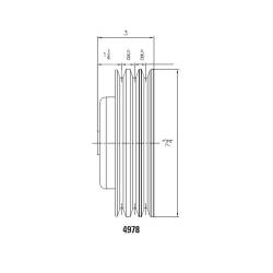 Mr Gasket - Mr Gasket 4978 Chrome Plated Steel Crankshaft Pulley - Image 2