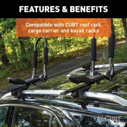 CURT - CURT 18118 53-3/8" Aluminum Universal Roof Rack Crossbars - Image 5