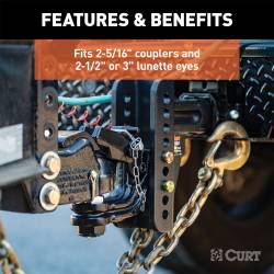 CURT - CURT 45908 Adjustable Channel Ball Mount - Image 4