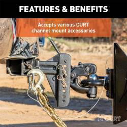 CURT - CURT 45902 Adjustable Channel Ball Mount - Image 3