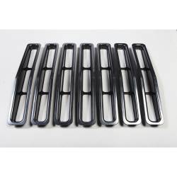 Rugged Ridge - Rugged Ridge 11306.04 Grille Inserts Black for Jeep Wrangler - Image 1