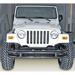 Rugged Ridge 11560.02 3" Double Tube Bumper for Jeep CJ & Wrangler