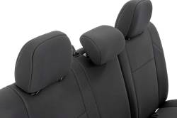 Rough Country Suspension Systems - Rough Country Front/Rear Seat Covers Black for 16-23 Toyota Tacoma Double 91031 - Image 5