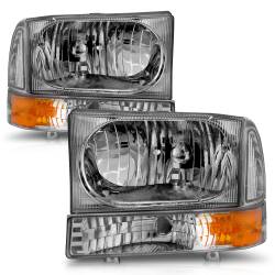 Anzo USA - Anzo USA Crystal Headlight Set w/Corners Chrome Super Duty/Excursion 111081 - Image 2