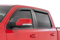 Rough Country Suspension Systems - Rough Country 941924 Smoke Rain Guard Window Deflectors for 19-26 Ram Crew - Image 1